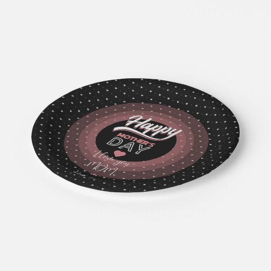 Ich Liebe dir Mama Pappteller (Schrägansicht)