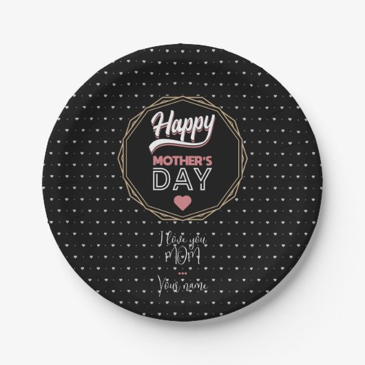 Ich Liebe dir Mama Pappteller (Vorderseite)