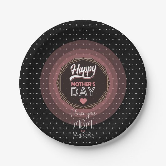 Ich Liebe dir Mama Pappteller (Vorderseite)