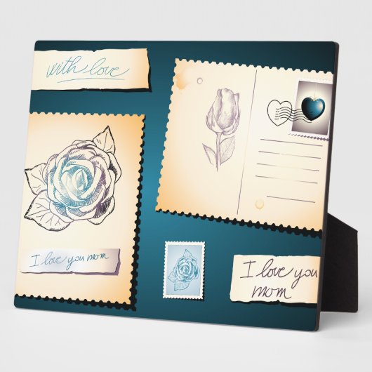 Ich Liebe dir Mama, Plakette. Fotoplatte (Seite)