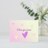 Ich Liebe dir Mama Postkarte (Stehend Vorderseite)