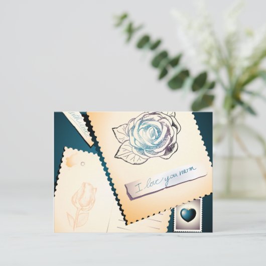 Ich Liebe dir Mama, Postkarte. Postkarte (Stehend Vorderseite)