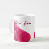Ich Liebe dir Mama Soft Pink Rose Kaffeetasse (Vorderseite Links)