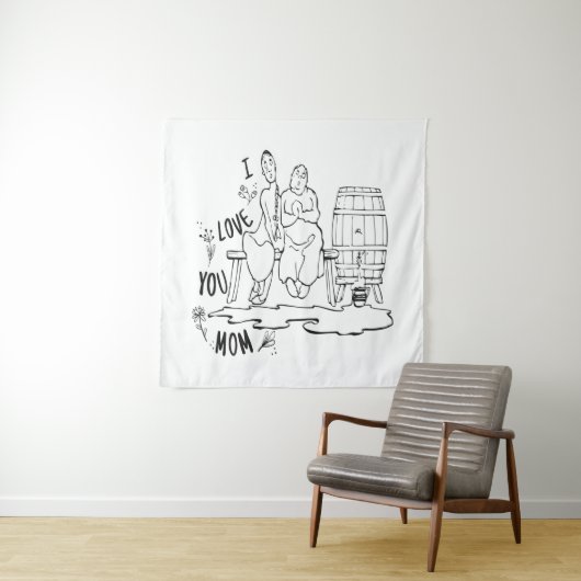 Ich Liebe dir Mama! T-Shirt Wandteppich (Beispiel)