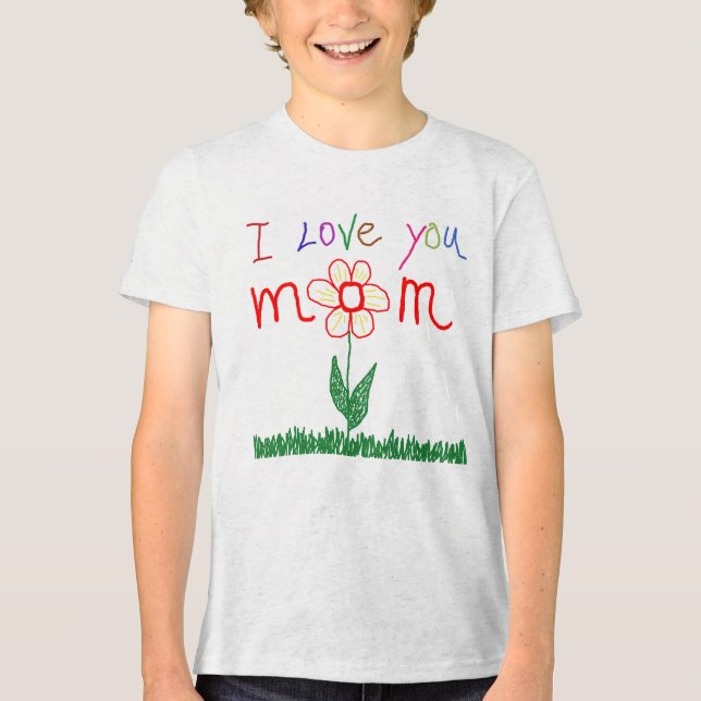 Ich Liebe dir Mama Tri-Blend Shirt (Vorderseite)