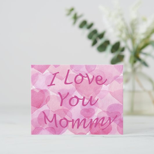 Ich Liebe dir Mami Postkarte (Stehend Vorderseite)