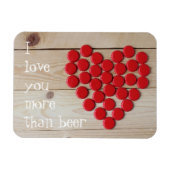 Ich Liebe dir mehr als Bier Magnet (Horizontal)