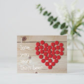 Ich Liebe dir mehr als Bier Postkarte (Stehend Vorderseite)