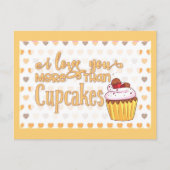 Ich Liebe dir mehr als Cupcakes Postkarte (Vorderseite)