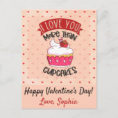 Ich Liebe dir mehr als Cupcakes Postkarte (Vorderseite)