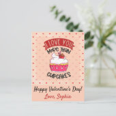 Ich Liebe dir mehr als Cupcakes Postkarte (Stehend Vorderseite)