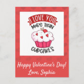Ich Liebe dir mehr als Cupcakes Postkarte (Vorderseite)