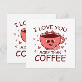 Ich Liebe dir mehr als Kaffee Einladung (Vorne/Hinten)