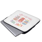 Ich Liebe dir mehr als Kaffee Laptopschutzhülle (Vorne Knopf)