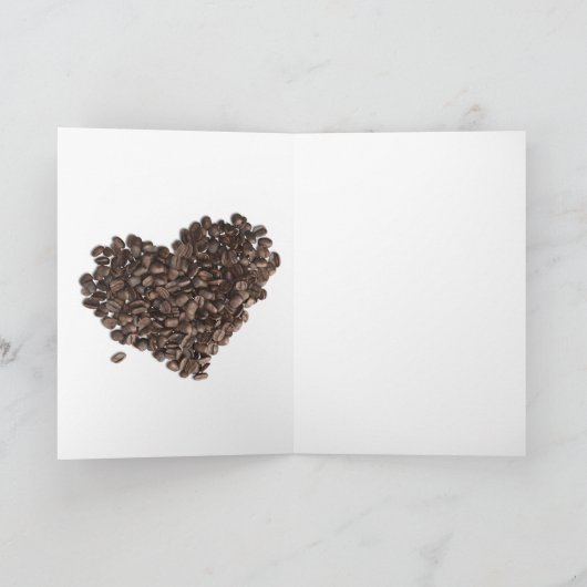 Ich Liebe dir mehr als Kaffee | Latte Art Blank Karte (Innenseite)