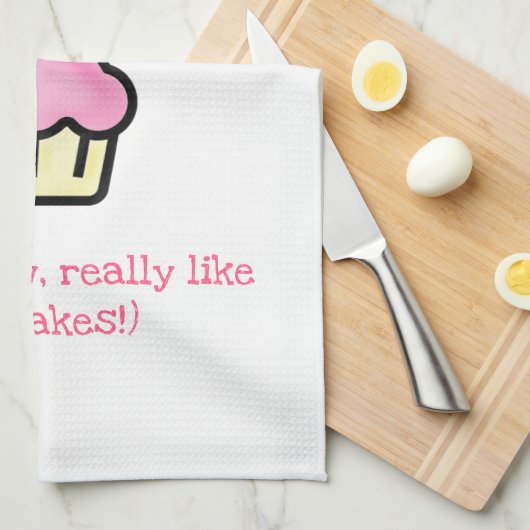 Ich Liebe dir mehr als Kuchen! Spaß Küchentuch (Viertel Falte)