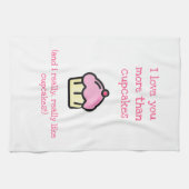 Ich Liebe dir mehr als Kuchen! Spaß Küchentuch (Horizontal)