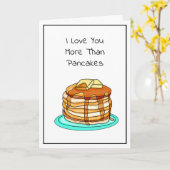 Ich Liebe dir mehr als Pfannkuchen Karte (Gelbe Blume)