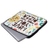 Ich Liebe dir mehr als Pizza. Italienische Essensb Laptopschutzhülle (Vorne Knopf)