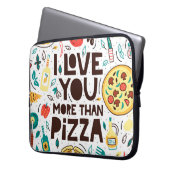 Ich Liebe dir mehr als Pizza. Italienische Essensb Laptopschutzhülle (Vorderseite Links)