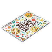 Ich Liebe dir mehr als Pizza. Italienisches Essens Notizblock (Linke Seite)