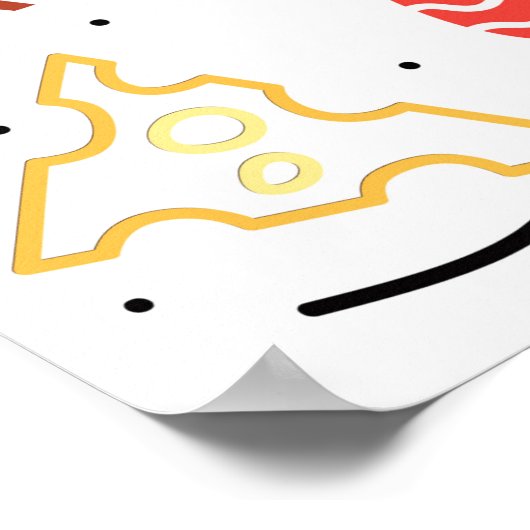 Ich Liebe dir mehr als Pizza. Italienisches Essens Poster (Ecke)