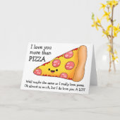 Ich Liebe dir mehr als Pizza Karte (Gelbe Blume)