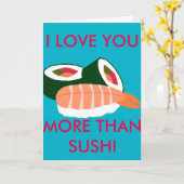 ICH LIEBE DIR MEHR ALS SUSHI KARTE (Gelbe Blume)