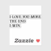 Ich Liebe dir mehr Aufkleber (Blatt)