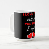 Ich Liebe dir mehr! Das Ende. Ich gewinne! Kaffeetasse (Vorderseite Links)