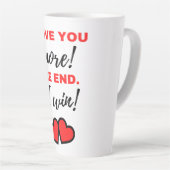 Ich Liebe dir mehr! Das Ende. Ich gewinne! Schwarz Milchtasse (Rechte Ecke)