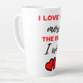 Ich Liebe dir mehr! Das Ende. Ich gewinne! Schwarz Milchtasse (Linke Ecke)