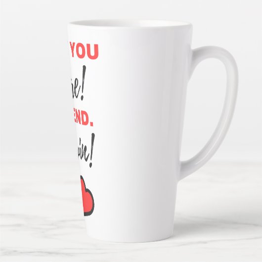 Ich Liebe dir mehr! Das Ende. Ich gewinne! Schwarz Milchtasse (Rechts)