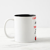 Ich Liebe dir mehr! Das Ende. Ich gewinne! Schwarz Zweifarbige Tasse (Links)