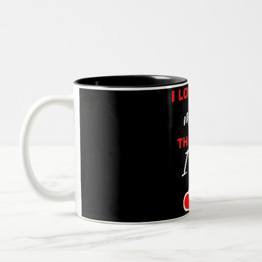 Ich Liebe dir mehr! Das Ende. Ich gewinne! Zweifarbige Tasse (Links)