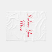 Ich Liebe dir mehr Fleecedecke (Vorderseite (Horizontal))