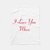 Ich Liebe dir mehr Fleecedecke (Vorderseite)