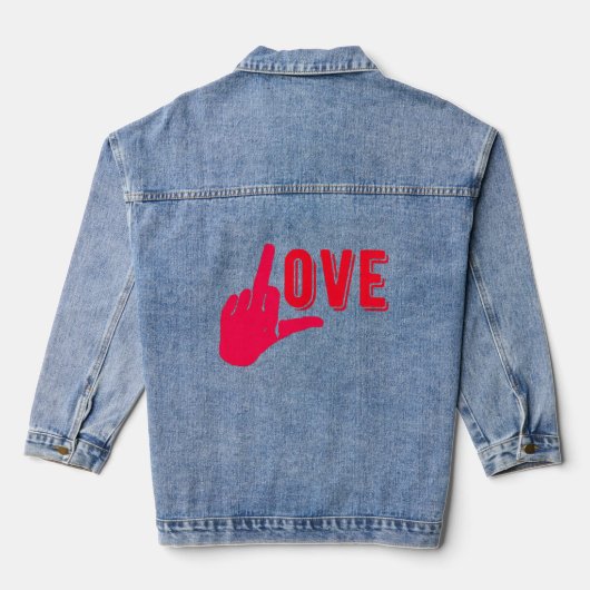 Ich Liebe dir mehr. Jeansjacke (Rückseite)