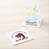 Ich Liebe dir mehr! - Penguin Hearts Valentine Rechteckiger Pappuntersetzer (Vor Ort)