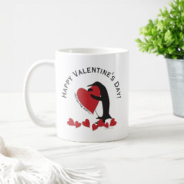 Ich Liebe dir mehr! Penguin Red Heart Valentine Kaffeetasse