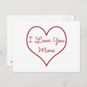 Ich Liebe dir mehr Postkarte (Vorne/Hinten)