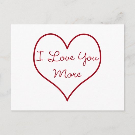 Ich Liebe dir mehr Postkarte (Vorderseite)