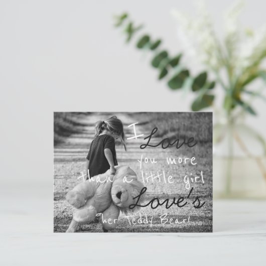 Ich Liebe dir mehr Postkarte (Stehend Vorderseite)