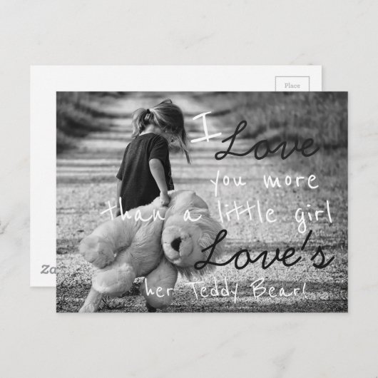 Ich Liebe dir mehr Postkarte (Vorne/Hinten)