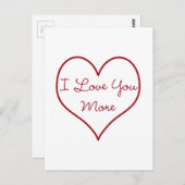 Ich Liebe dir mehr Postkarte (Vorne/Hinten)