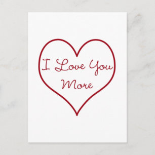 Ich Liebe dir mehr Postkarte