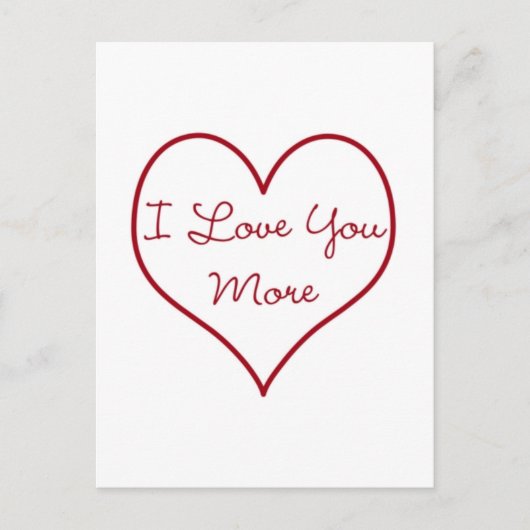 Ich Liebe dir mehr Postkarte (Vorderseite)