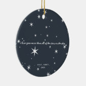 Ich Liebe dir mehr Weihnachtsbaumschmuck Keramik Ornament (Rechts)