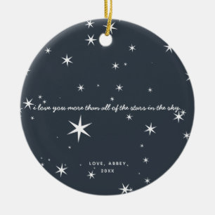 Ich Liebe dir mehr Weihnachtsbaumschmuck Keramik Ornament