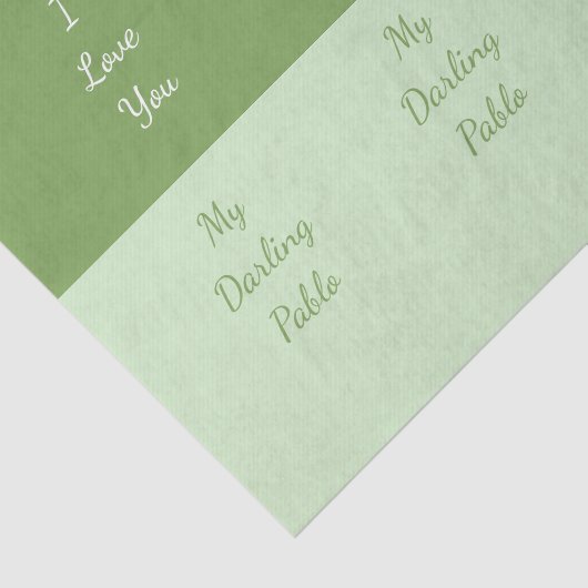 Ich Liebe dir mein Darling Seidenpapier (Ausschnitt)